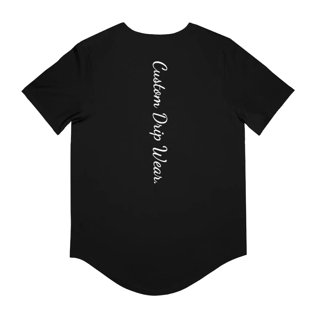 Custom Drips Men's Jersey Curved Hem Tee