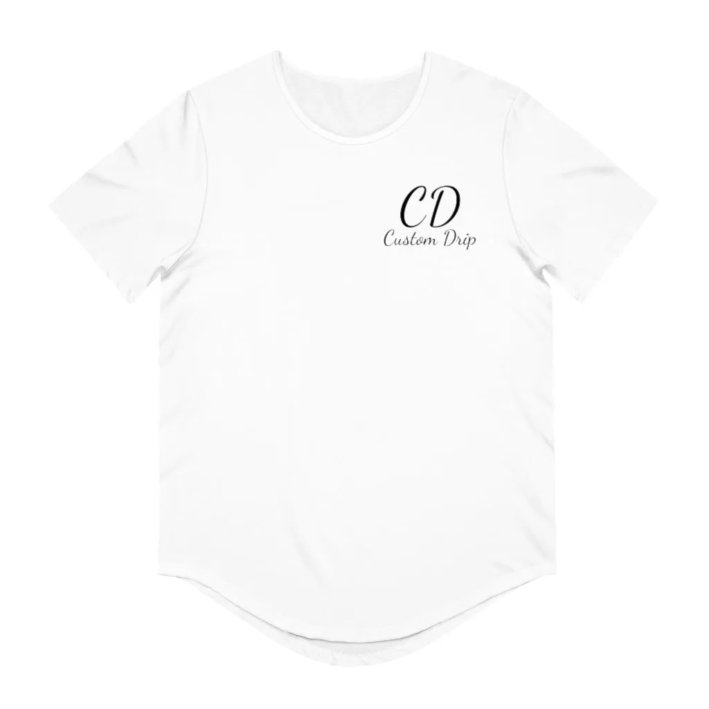 Custom Drips Men's Jersey Curved Hem Tee