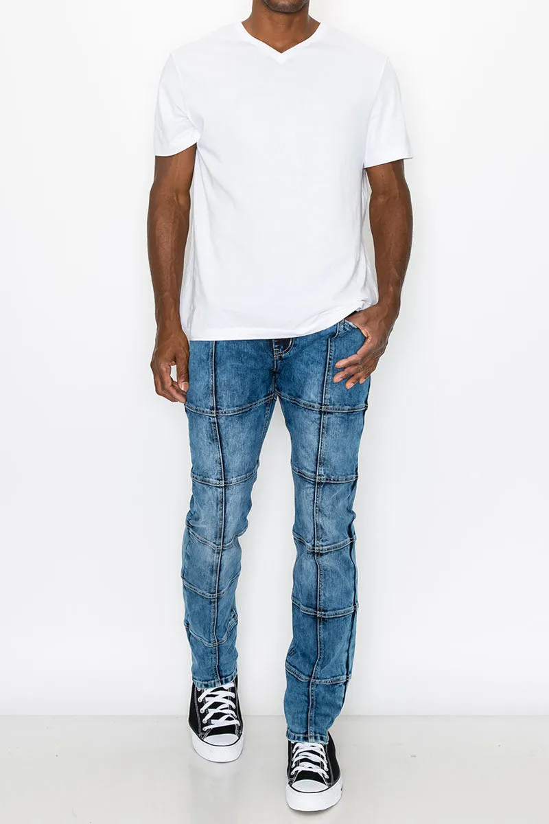 Cut & Sew Denim Jeans