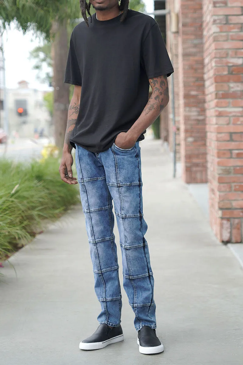 Cut & Sew Denim Jeans