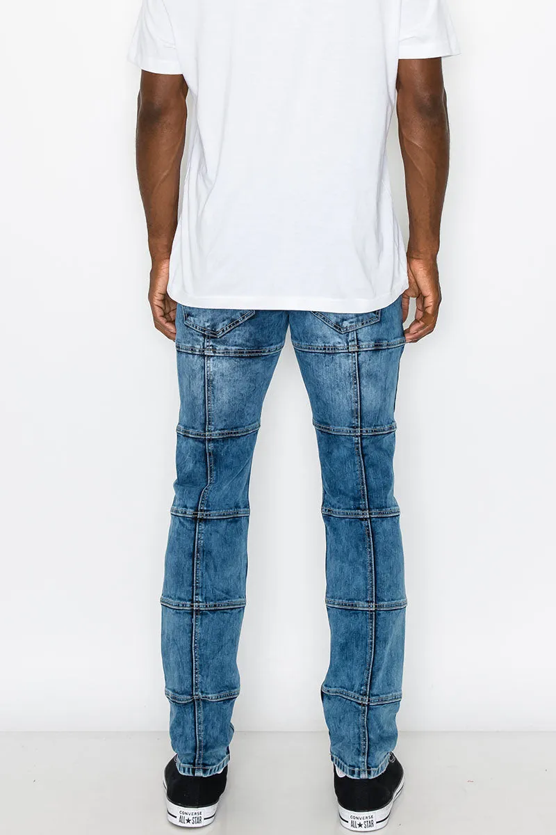Cut & Sew Denim Jeans