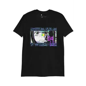 Cyberpunk Anime Glitch Unisex T-Shirt in Soft Durable Cotton