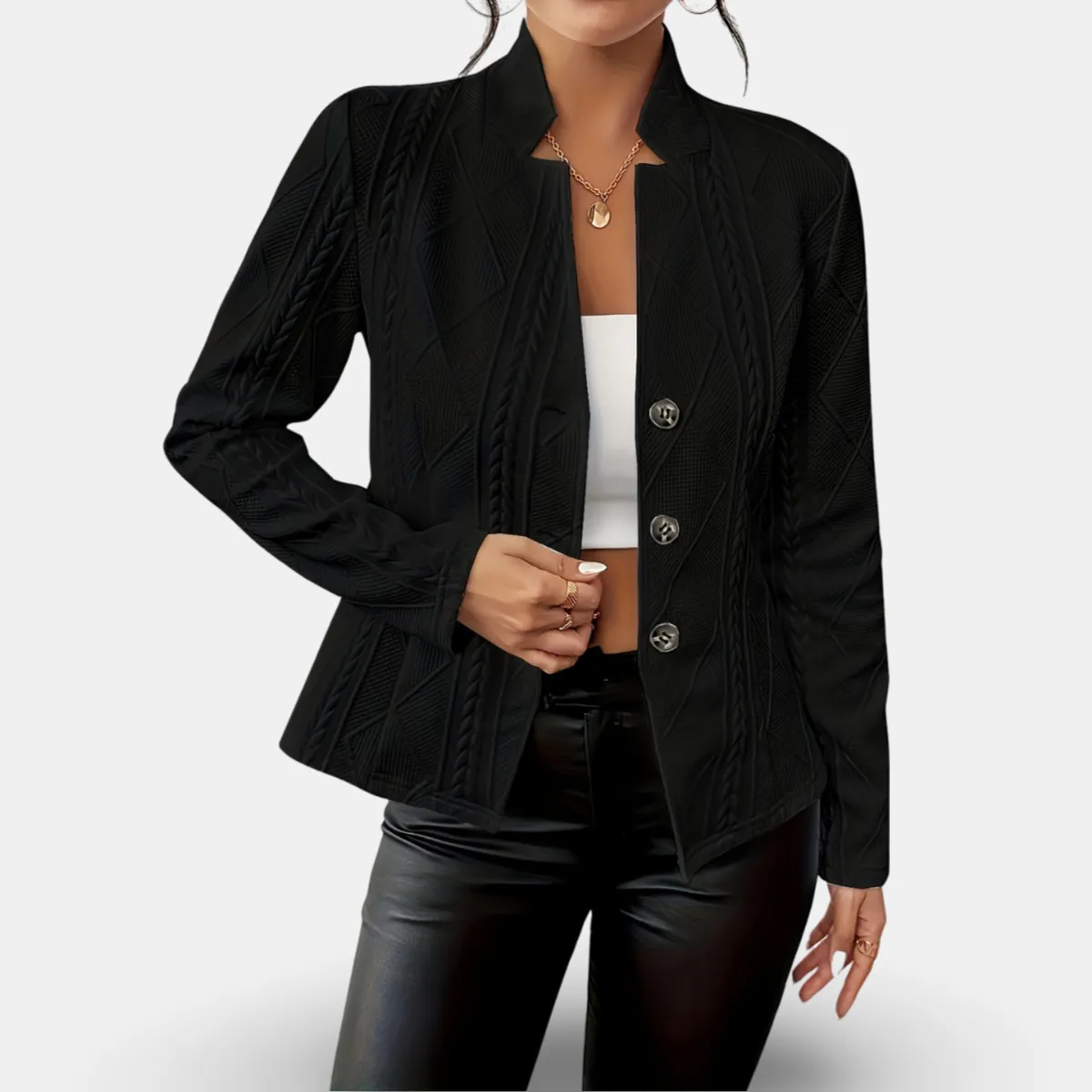 Danna | Stylish Buttoned Blazer Jacket
