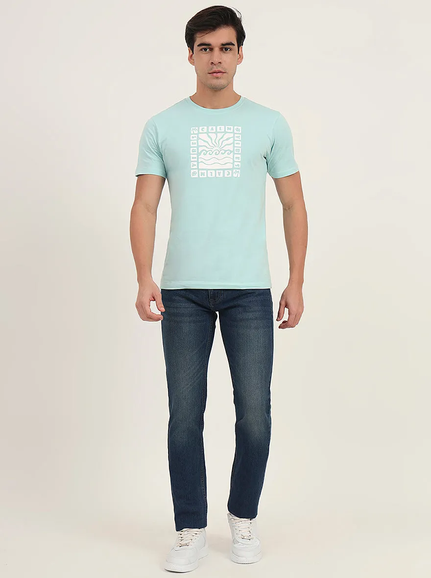 Dark Blue Washed Narrow Fit Jeans | Greenfibre