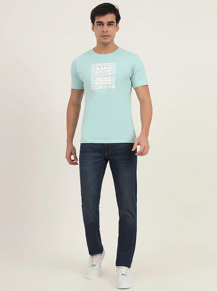 Dark Blue Washed Slim Fit Jeans | Greenfibre