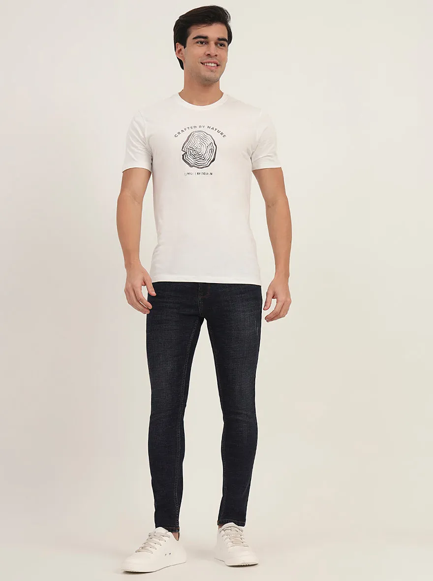 Dark Blue Washed Slim Fit Jeans | Greenfibre
