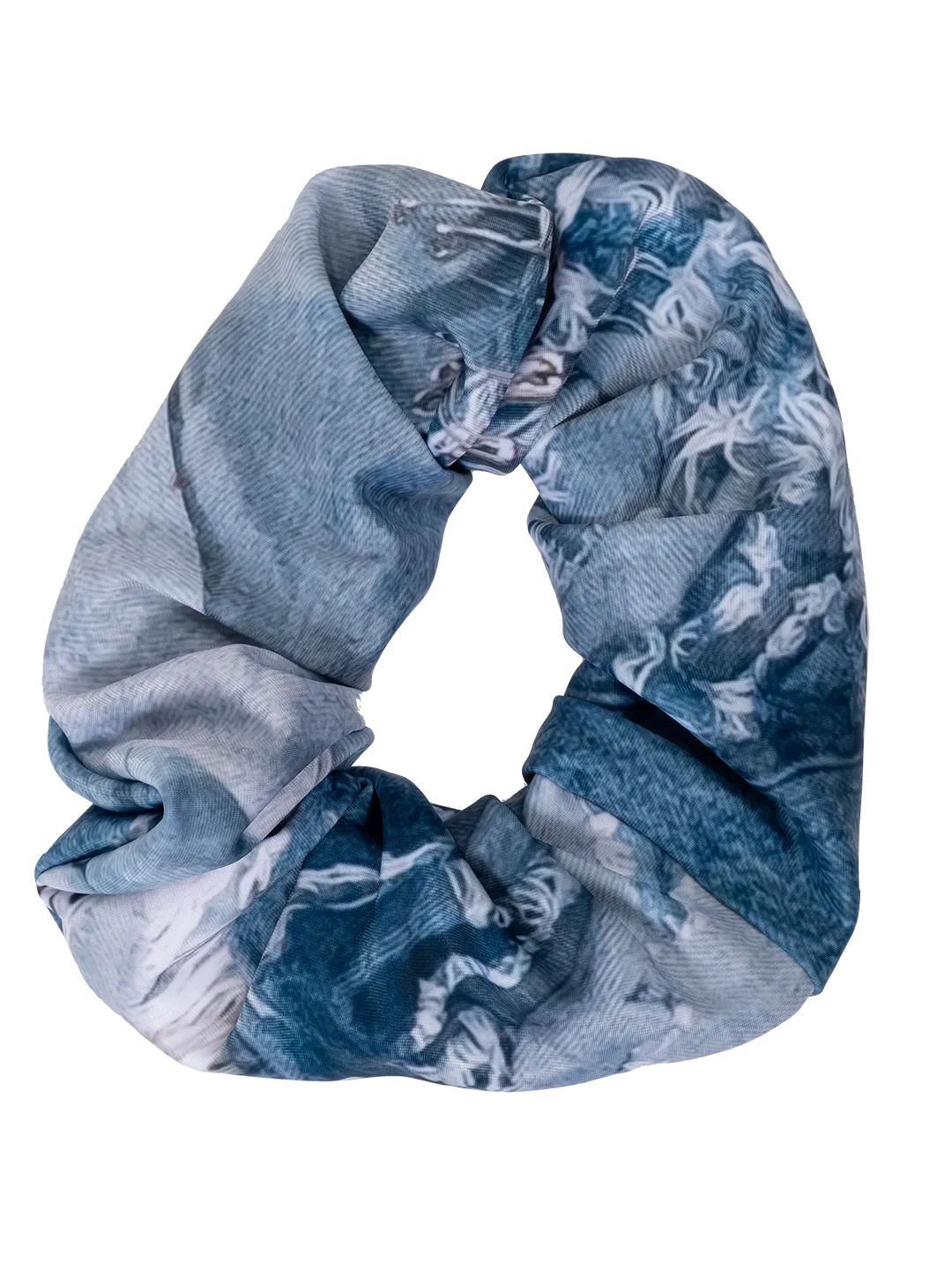 Denim Print Scrunchy