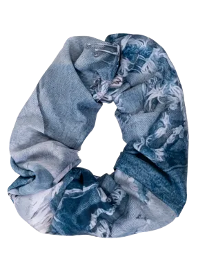 Denim Print Scrunchy