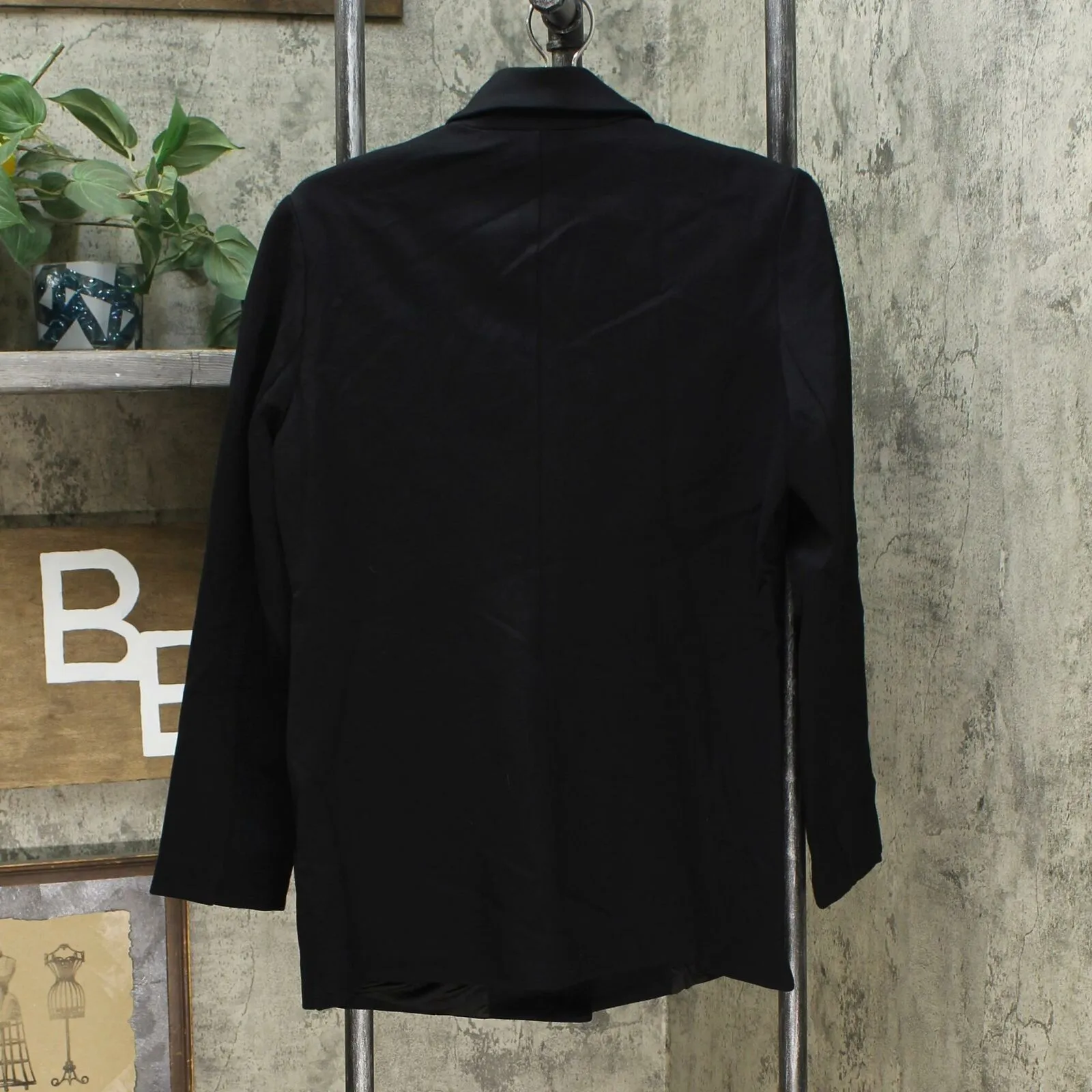 DG2 by Diane Gilman Women's Classic Ponte Blazer Jacket Black Medium