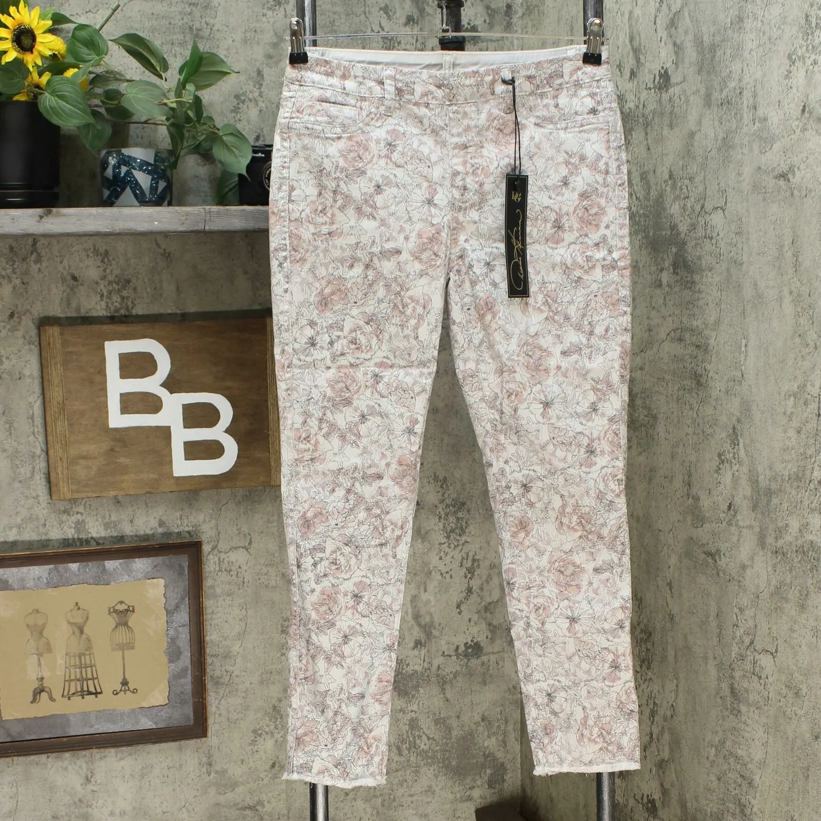 DG2 by Diane Gilman Women's Petite Reversible Twill Pull On Skinny Jeans