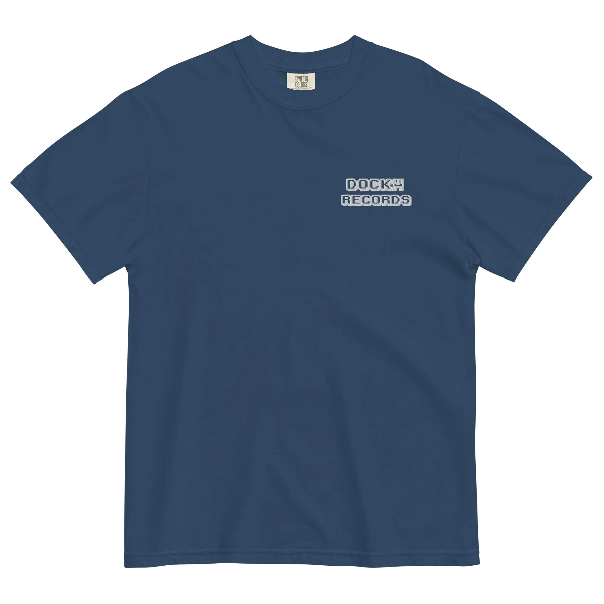 Docka Records Unisex Garment-dyed Heavyweight Embroidered T-shirt