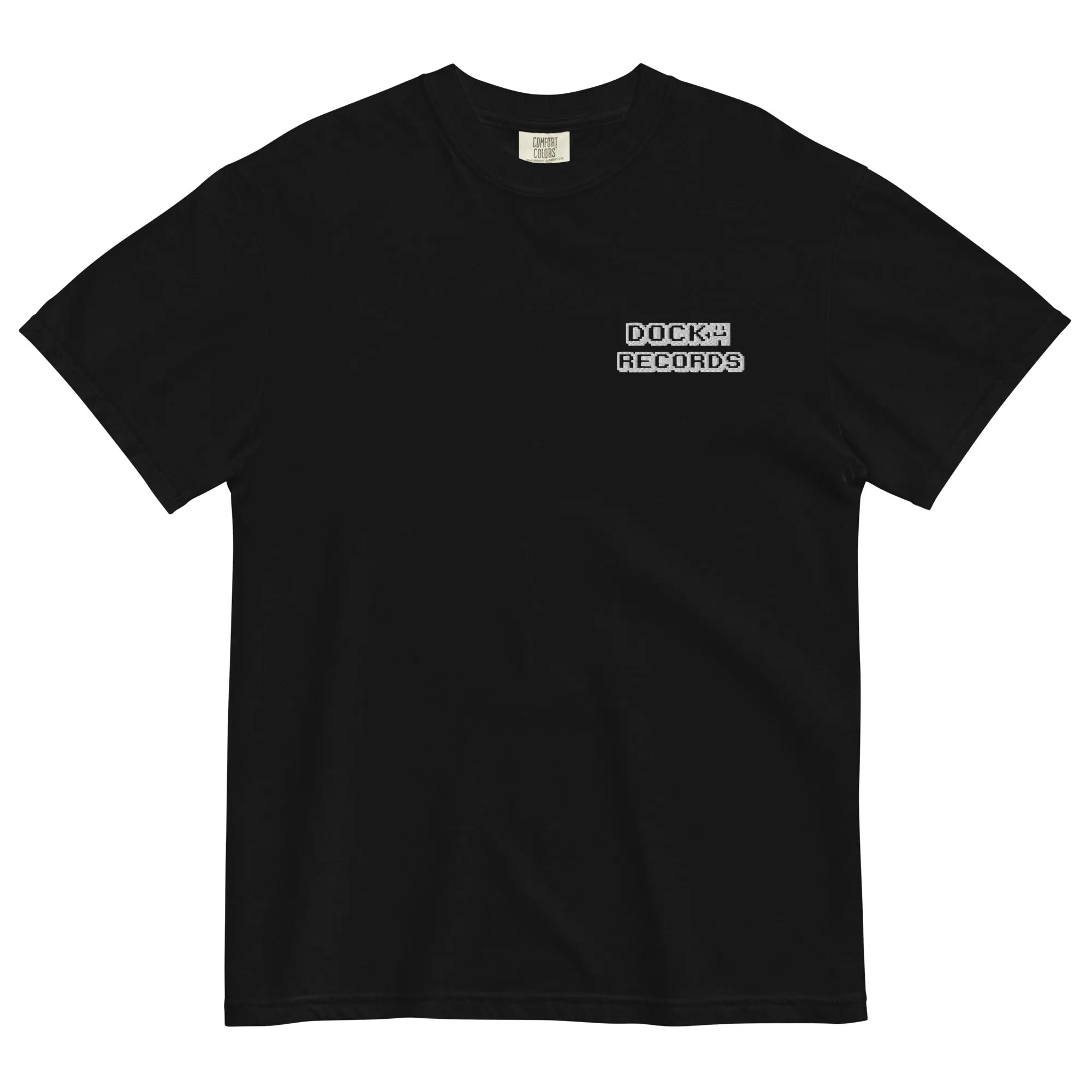 Docka Records Unisex Garment-dyed Heavyweight Embroidered T-shirt