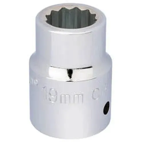 Draper 16690 12 Point Socket, 3/4" Sq. Dr., 19Mm Dr-16690