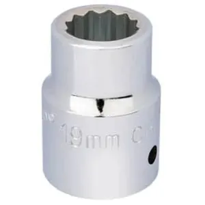 Draper 16690 12 Point Socket, 3/4" Sq. Dr., 19Mm Dr-16690