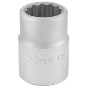 Draper 16691 12 Point Socket, 3/4" Sq. Dr., 22Mm Dr-16691