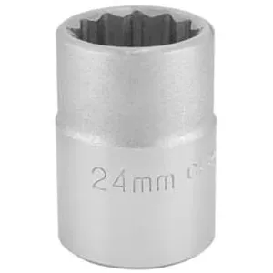 Draper 16692 12 Point Socket, 3/4" Sq. Dr., 24Mm Dr-16692