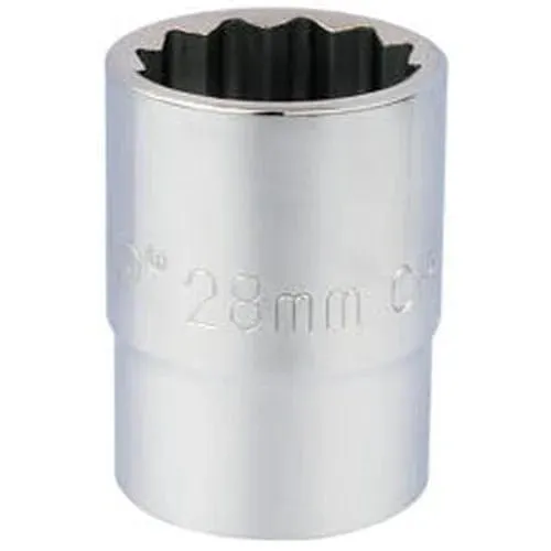Draper 16697 12 Point Socket, 3/4" Sq. Dr., 28Mm Dr-16697
