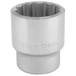 Draper 16701 12 Point Socket, 3/4" Sq. Dr., 36Mm Dr-16701