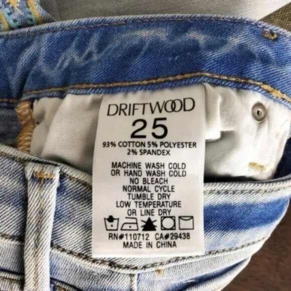 Driftwood Jackie Embroidered Southwestern Skinny Ankle Jeans Blue 25