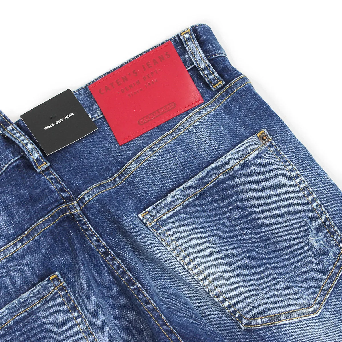 DSQUARED2 - Distressed Light Wash Cool Guy Jeans in Blue