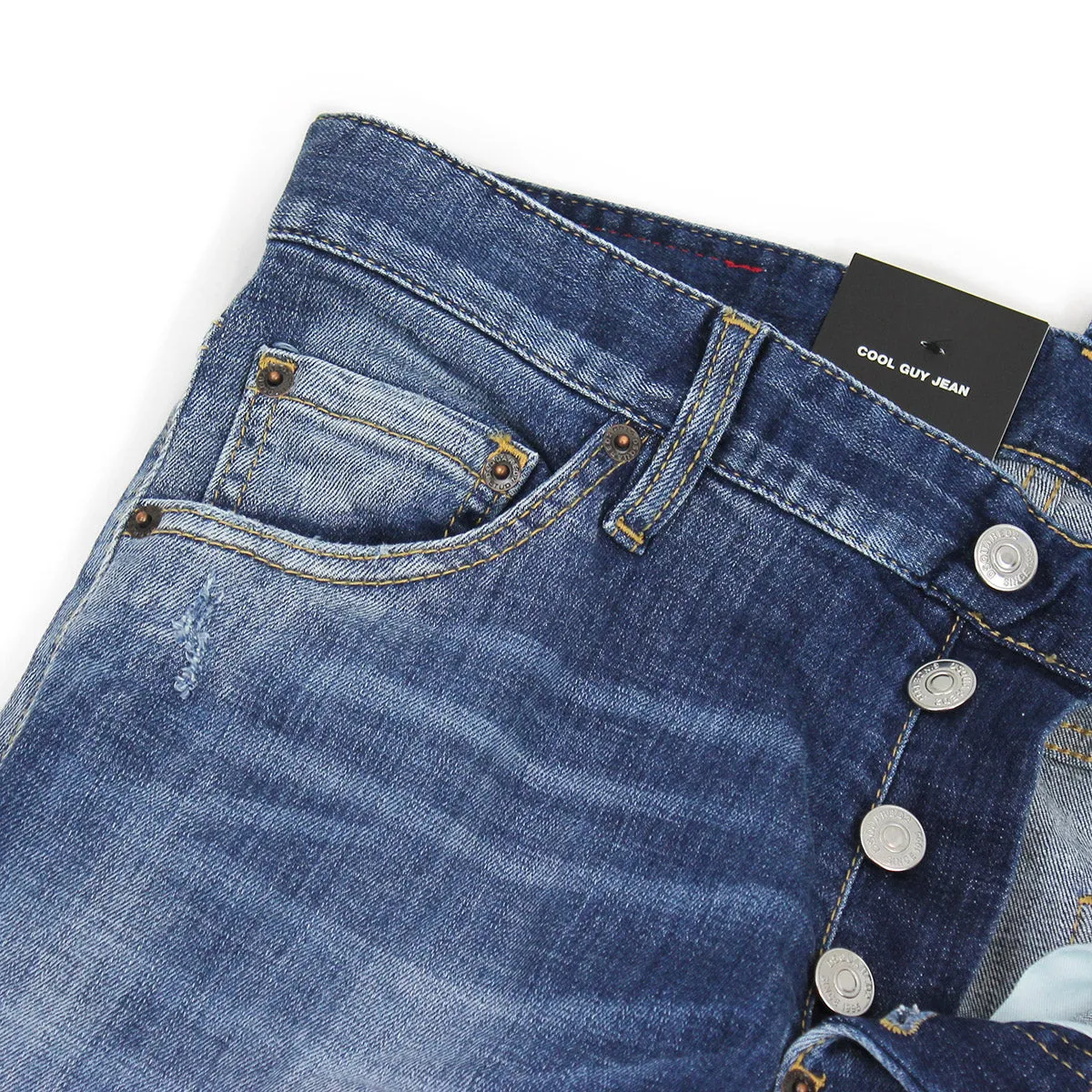 DSQUARED2 - Distressed Light Wash Cool Guy Jeans in Blue