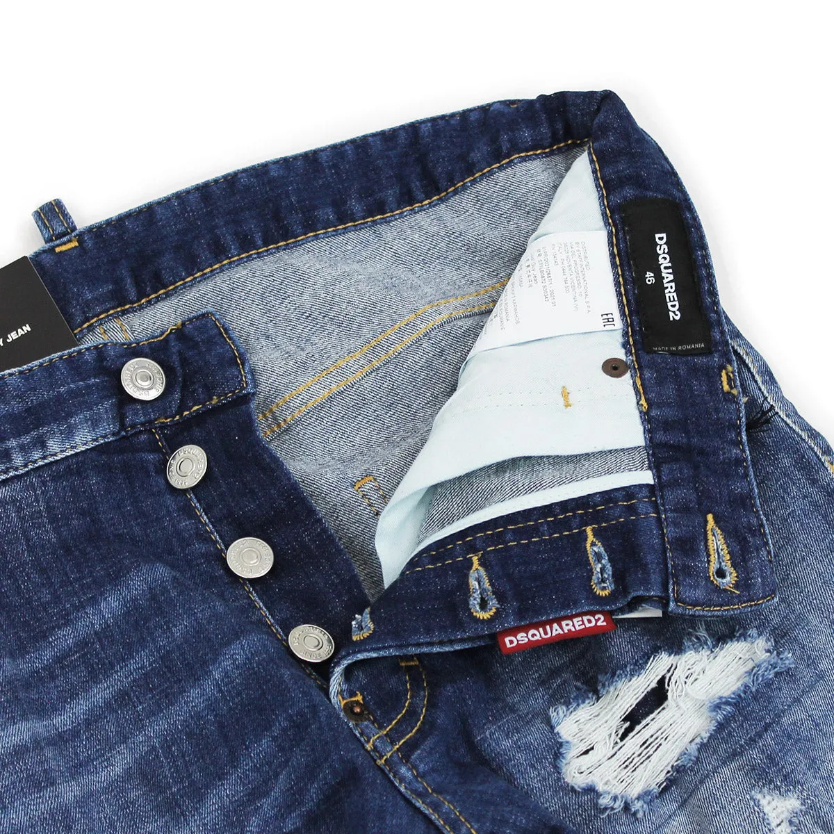 DSQUARED2 - Distressed Light Wash Cool Guy Jeans in Blue
