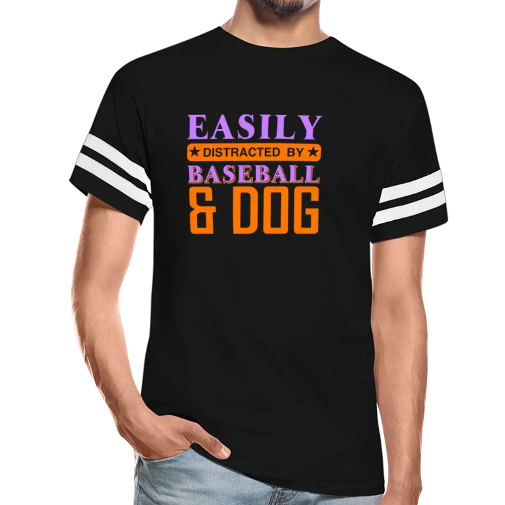 EASILY DISTRACTED BY BASEBALL Vintage Sport T-Shirt
