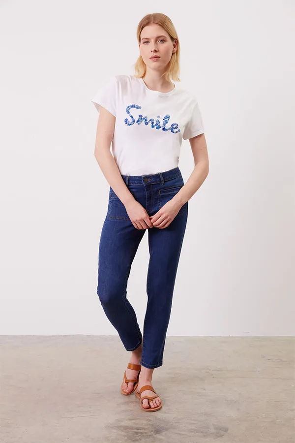 EDANA RAW DENIM SLIM JEANS