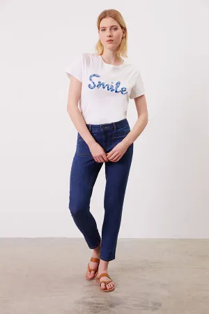 EDANA RAW DENIM SLIM JEANS