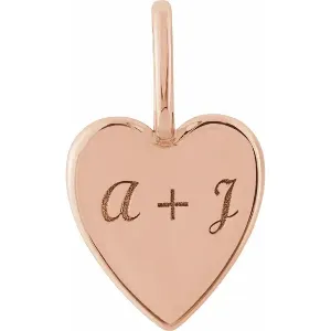 Engravable Heart Elongated Pendant 88119