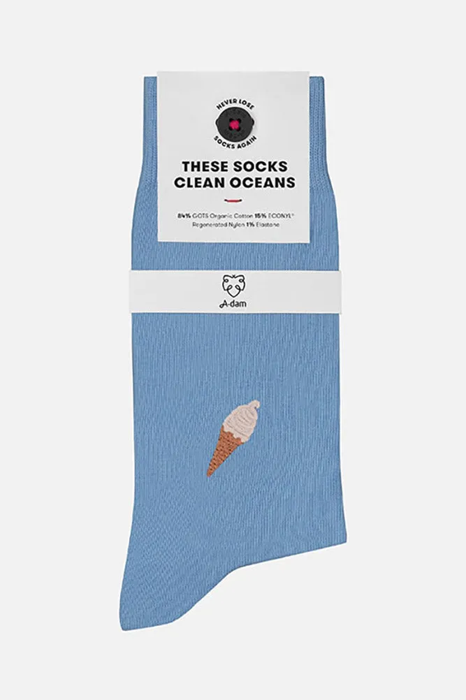 Ethical Clean Ocean Embroidered Socks