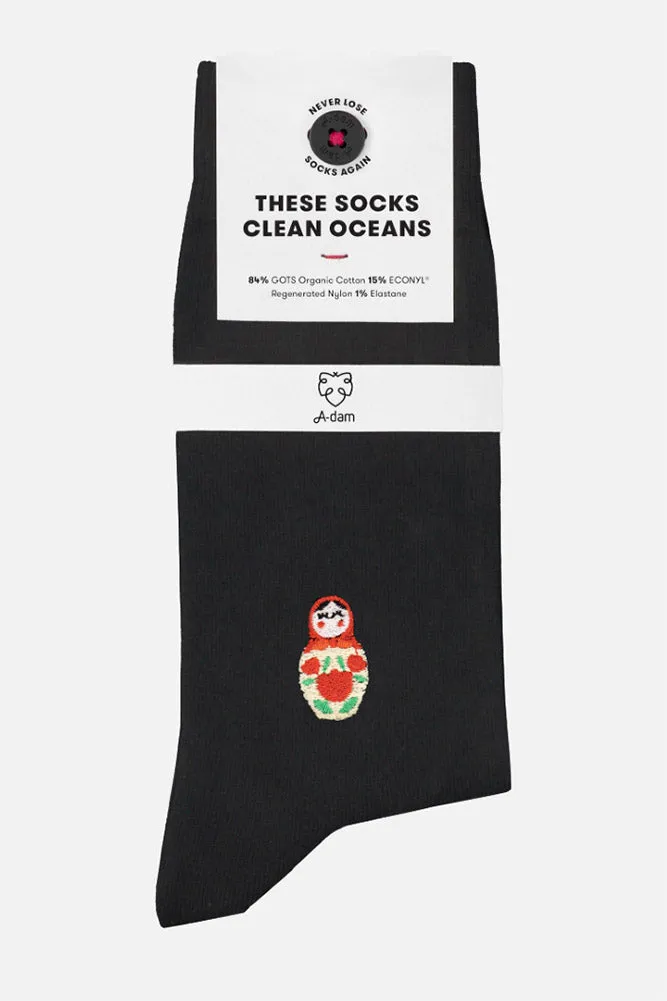 Ethical Clean Ocean Embroidered Socks
