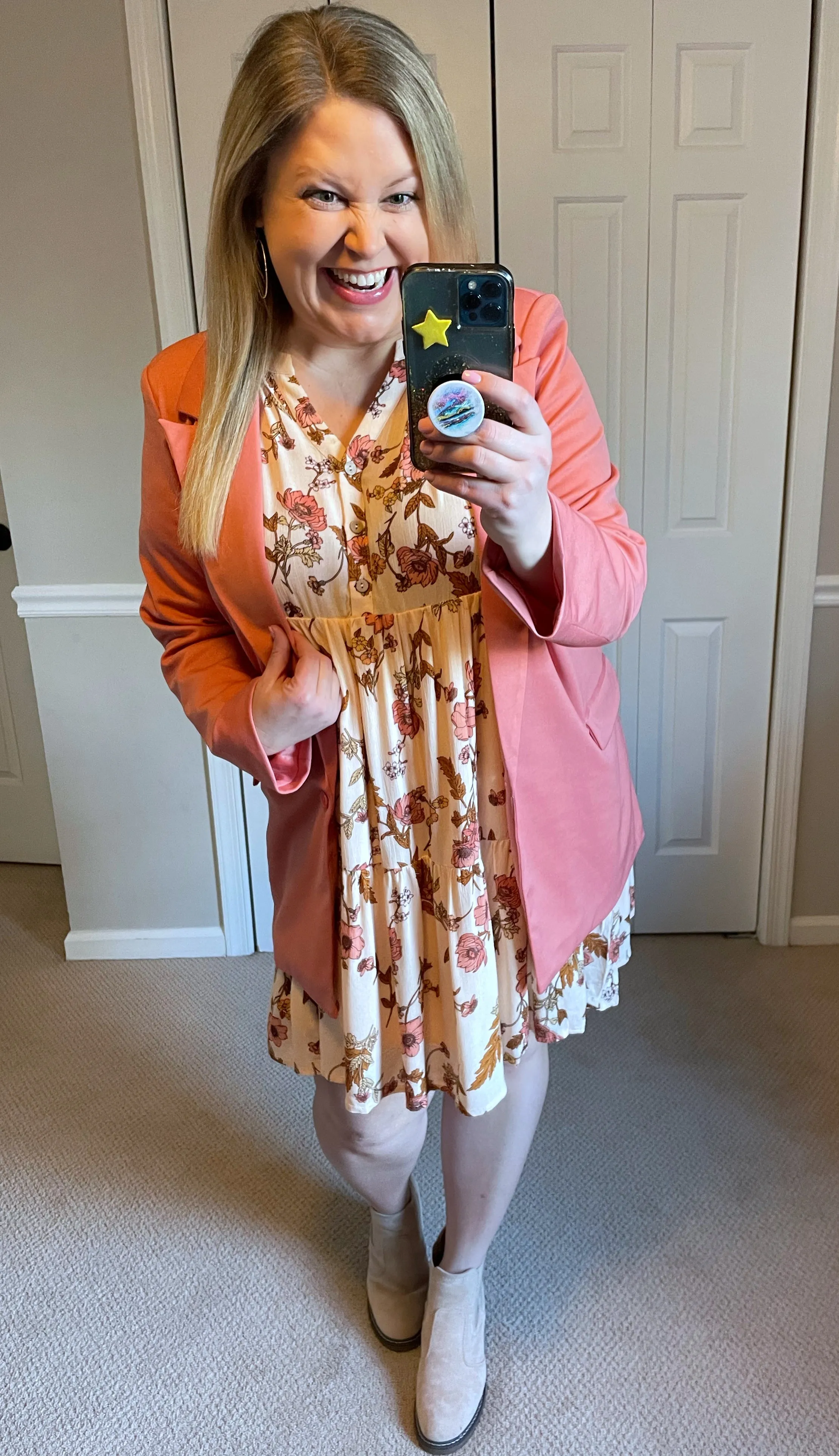 Eugene Blazer in Rosy Coral
