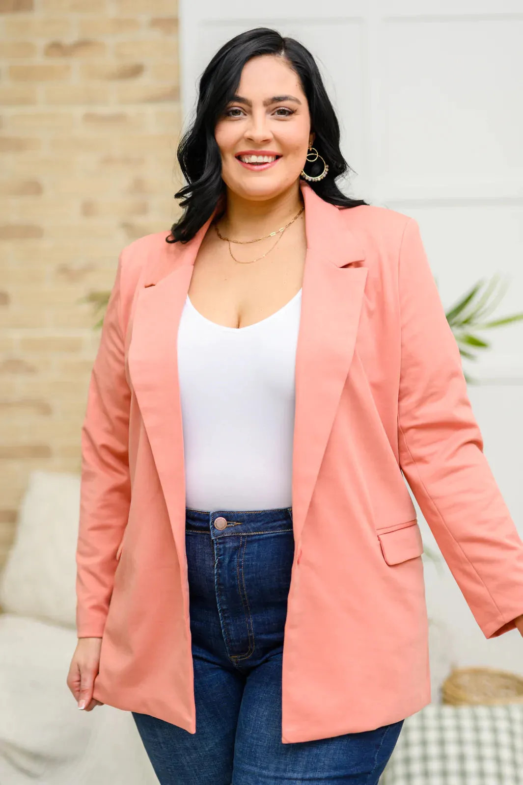 Eugene Blazer in Rosy Coral