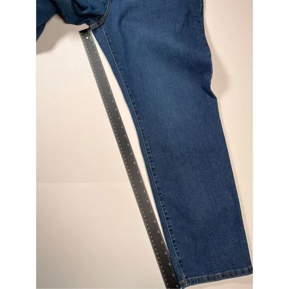 Everlane High Rise Slim Straight Cigarette Jeans Dark Wash Size 33R # 139393 EUC