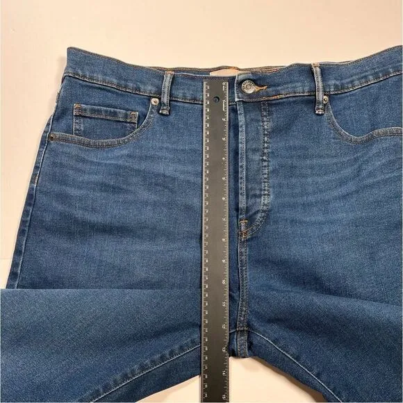 Everlane High Rise Slim Straight Cigarette Jeans Dark Wash Size 33R # 139393 EUC