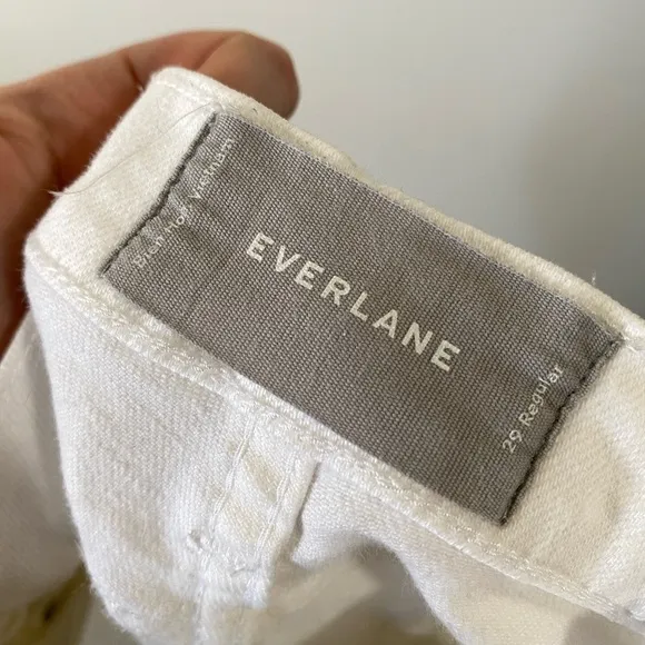 Everlane Organic Cotton Slim Fit White Jeans Size 29