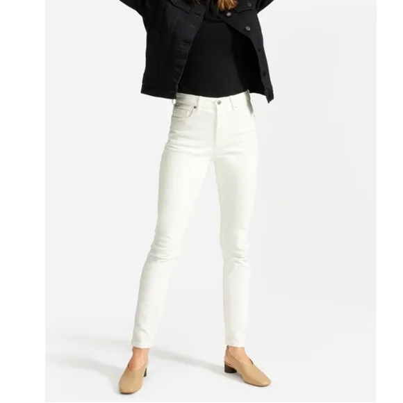 Everlane Organic Cotton Slim Fit White Jeans Size 29