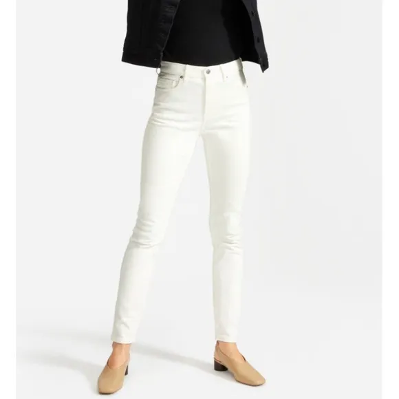 Everlane Organic Cotton Slim Fit White Jeans Size 29