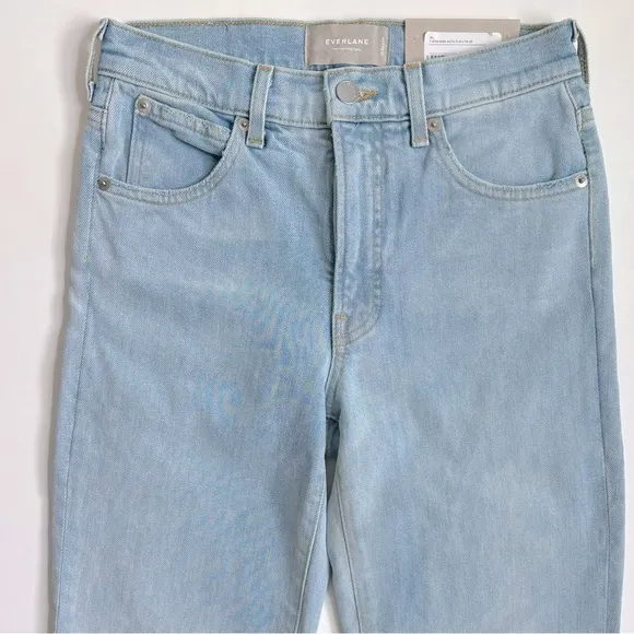Everlane The High Rise Flare Regular Light Wash Denim Jeans in Fog Wash Size 25