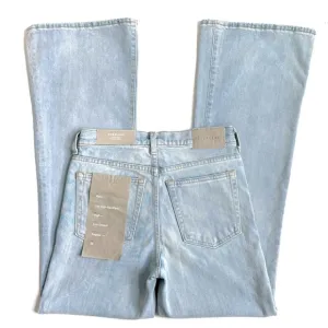 Everlane The High Rise Flare Regular Light Wash Denim Jeans in Fog Wash Size 25