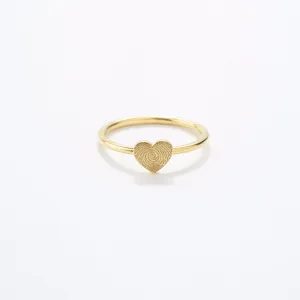 Fingerprint Heart Ring