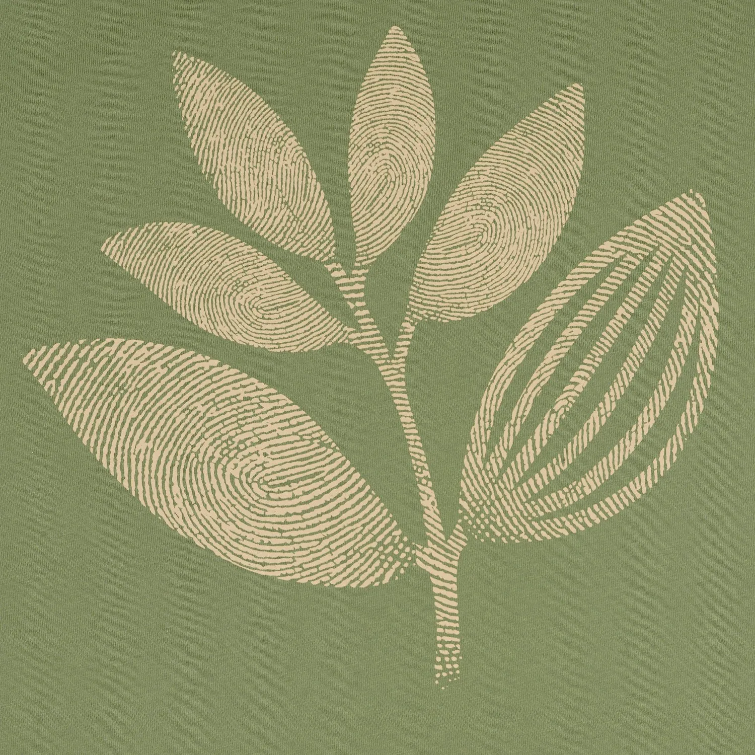 FINGERPRINT PLANT TEE PEA GREEN