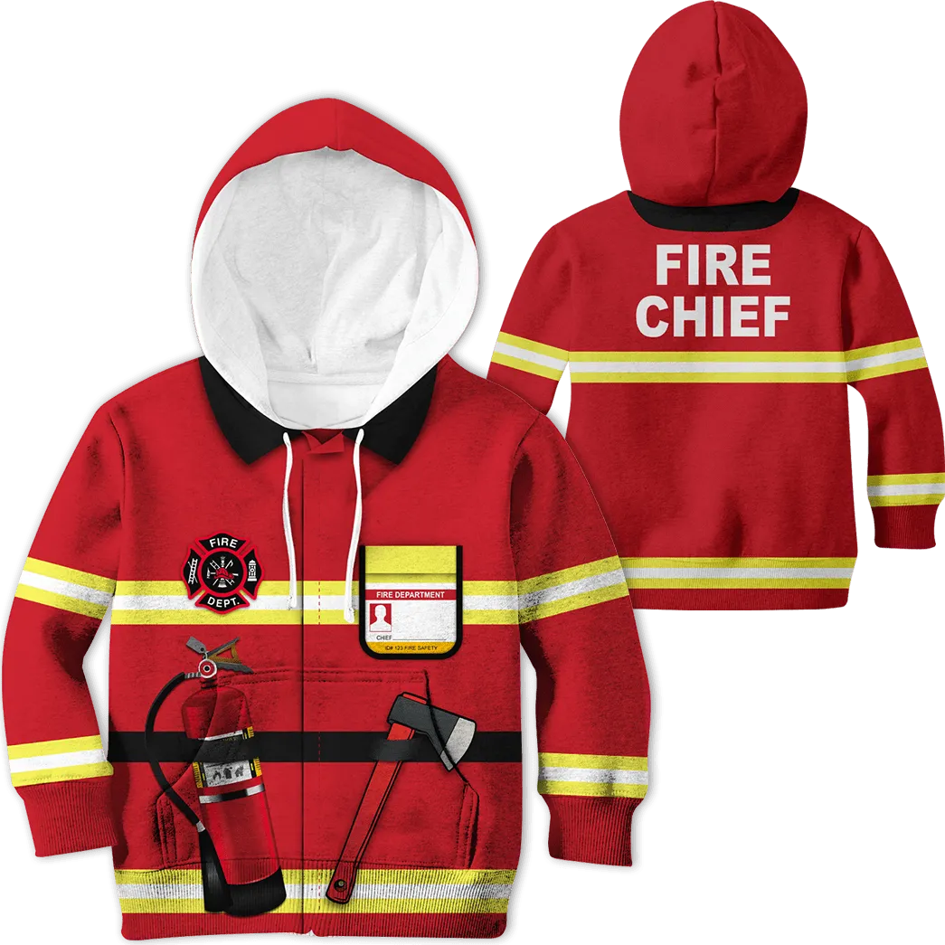 Firefighter Kid Custom Cosplay Hoodies Apparel
