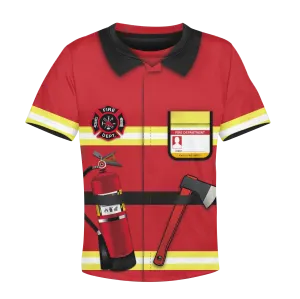 Firefighter Kid Custom Cosplay Hoodies Apparel