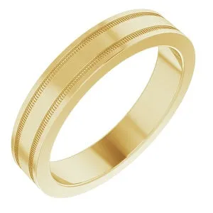 Flat Edge Band with Milgrain 51536 - 2 mm - 6 mm