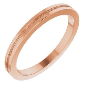 Flat Edge Band with Milgrain 51536 - 2 mm - 6 mm