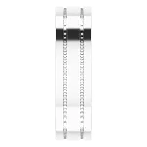 Flat Edge Band with Milgrain 51536 - 2 mm - 6 mm