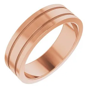 Flat Edge Band with Milgrain 51536 - 2 mm - 6 mm