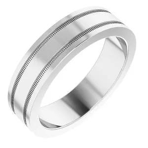 Flat Edge Band with Milgrain 51536 - 2 mm - 6 mm